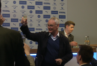 Claudio Ranieri toasts win