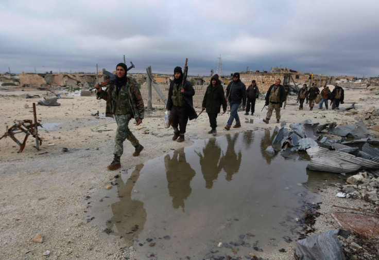 Rebel fighters in Aleppo