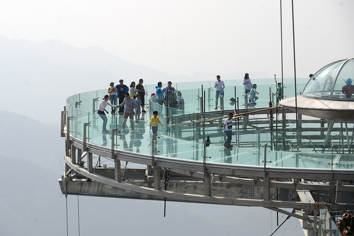 China: Are you game to try this circular glass viewing platform ...