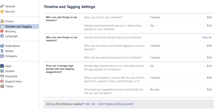 How to turn off Facebook's auto-tagging feature