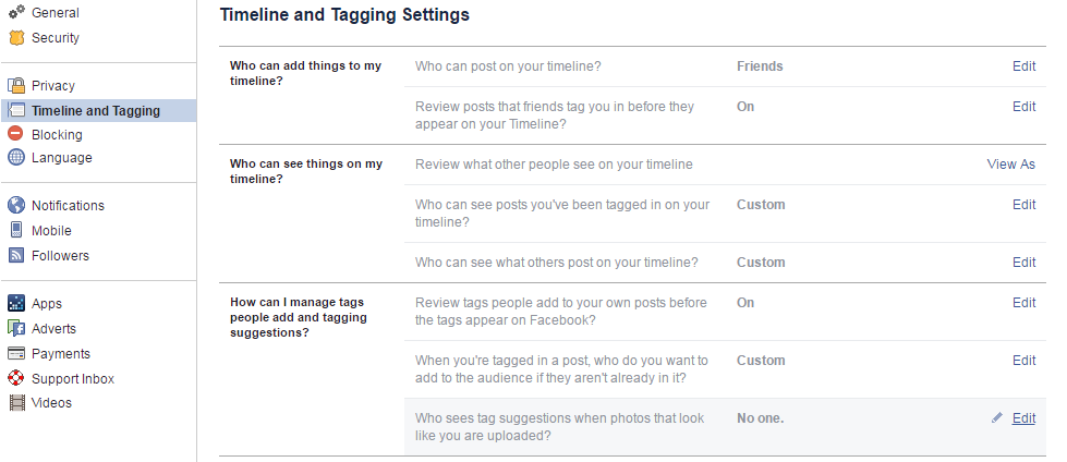 how can i stop auto tagging people in comments on facebook