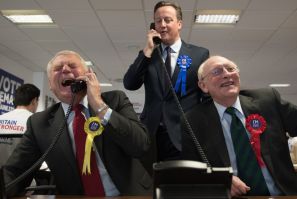 Paddy Ashdown, David Cameron and Neil Kinnock
