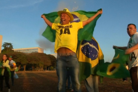 Pro-impeachment protesters in Brazil