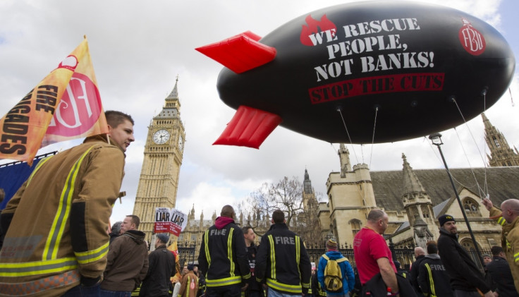 Fire Brigades Union protest