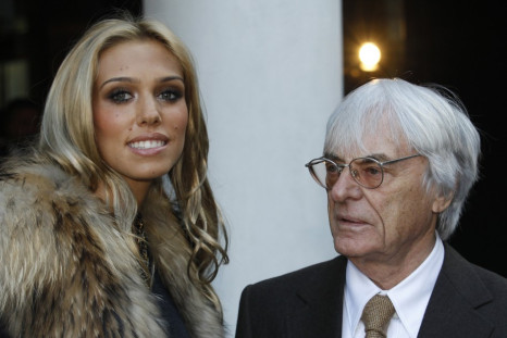 Formula One Chief, Bernie Ecclestone, and his daughter Petra, pose for photographers at the launch of One Hyde Park, in London