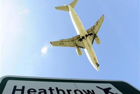 An aircraft comes in to land at Heathrow Airport in west London