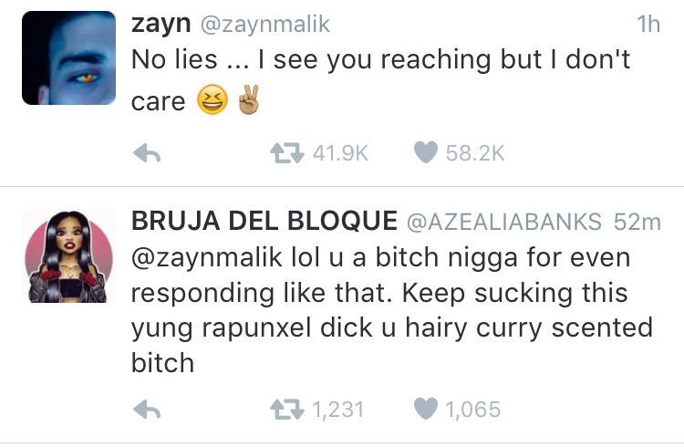 Azealia Banks and Zayn Malik twitter beef