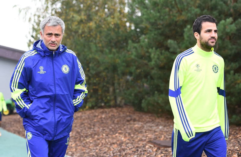 Jose Mourinho and Cesc Fabregas