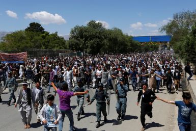 Afghan minority protesters