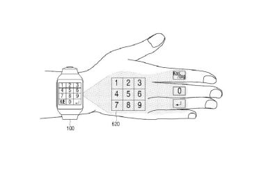 Samsung projector smartwatch patent