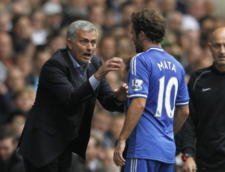 Juan Mata and Jose Mourinho