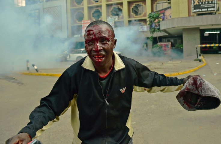 Injured protester in Nairobi