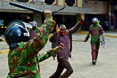 Police raise batons in Kenya
