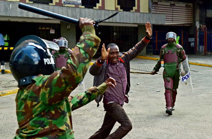 Police raise batons in Kenya