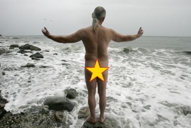 Nudist Swimmer censored