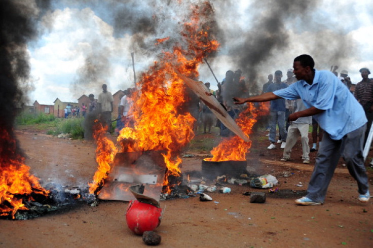 Protest against South Africa's Red Ants