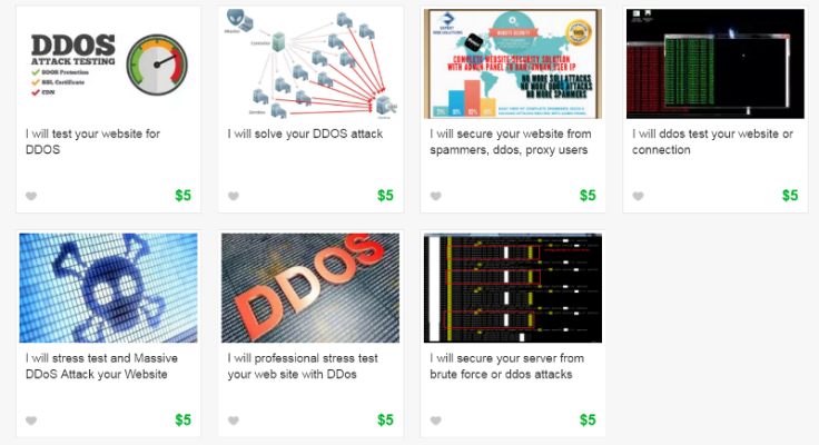 DDoS botnets going for $5 on online marketplace Fiverr