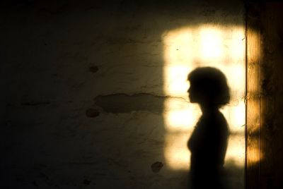woman in shadow