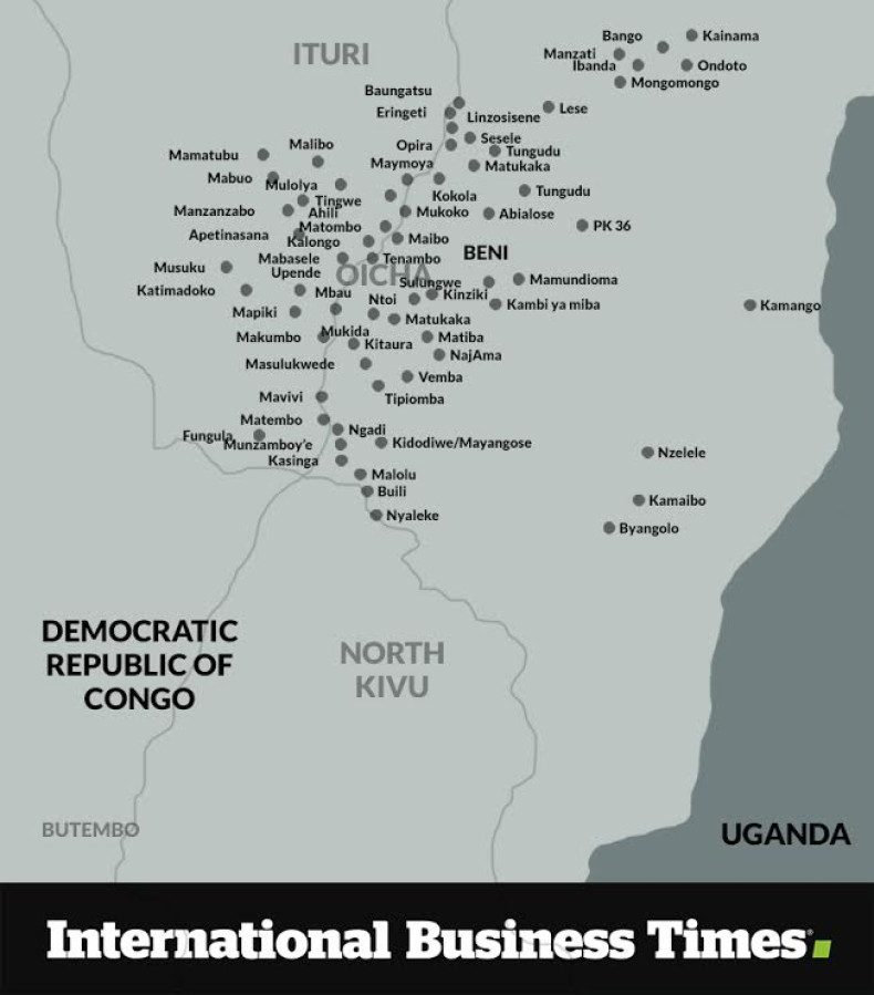 Map of massacres DRC