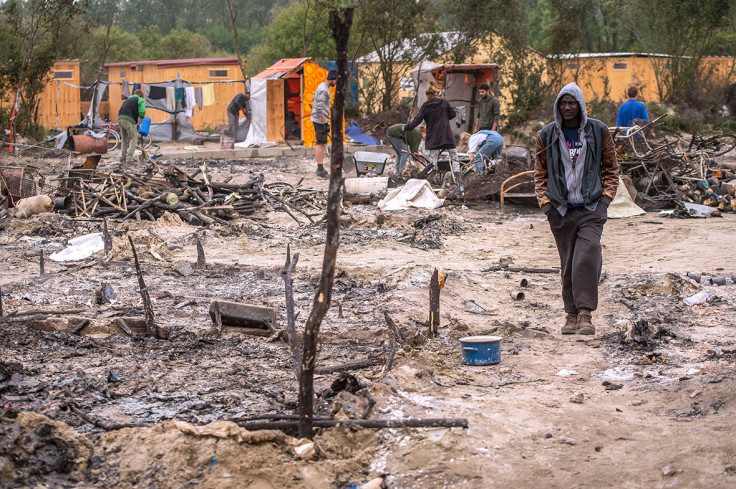 Calais Jungle fire