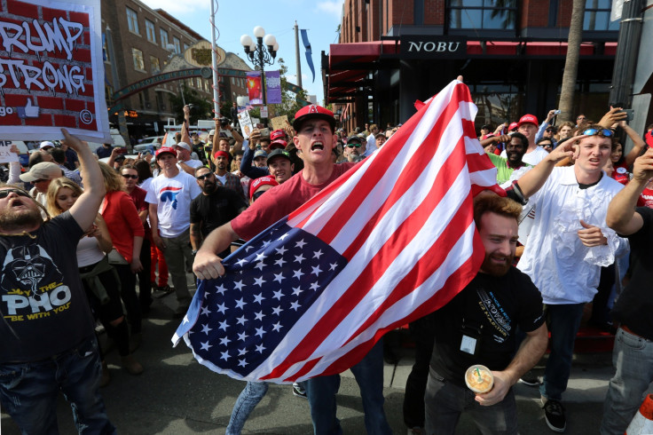 San Diego Donald Trump protest Trump supporters