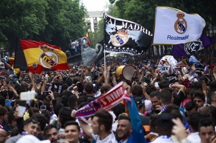 Real Madrid fans celebrate