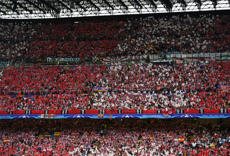 Atletico fans at the San Siro