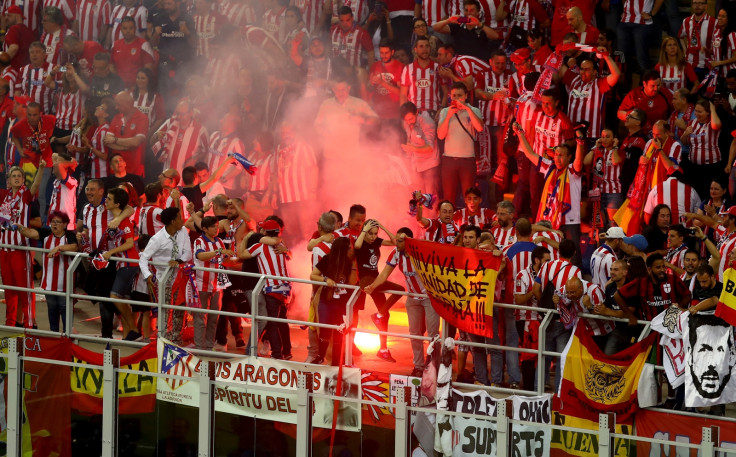 The scene inside the San Siro