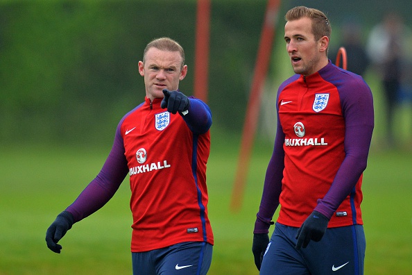 Harry Kane and Wayne Rooney