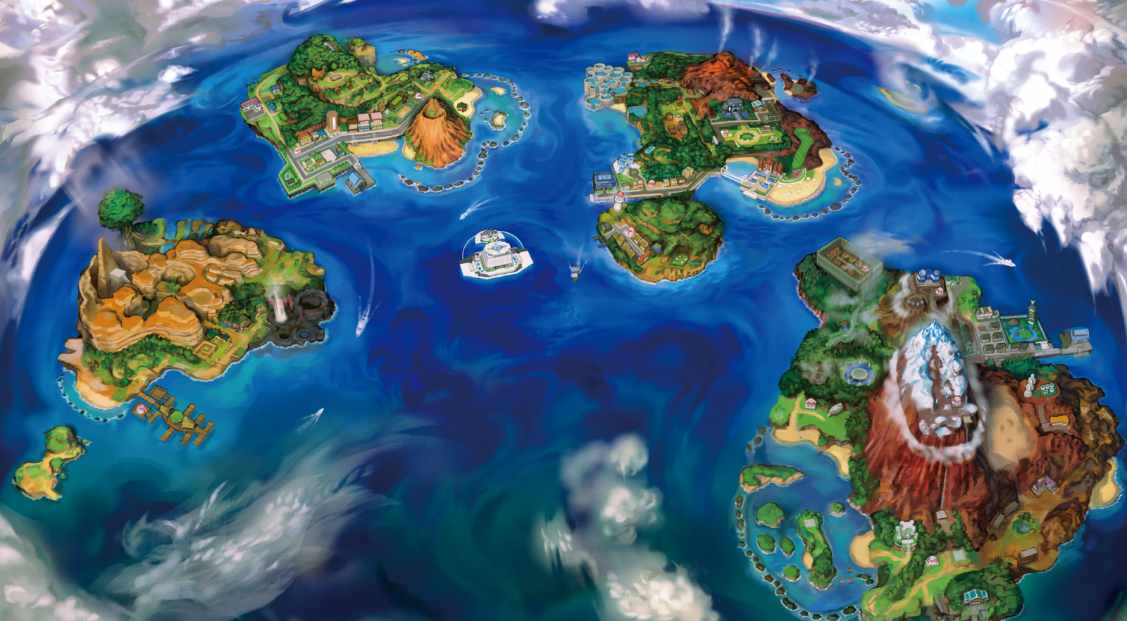 Alola Sun and Moon Pokemon Region Map