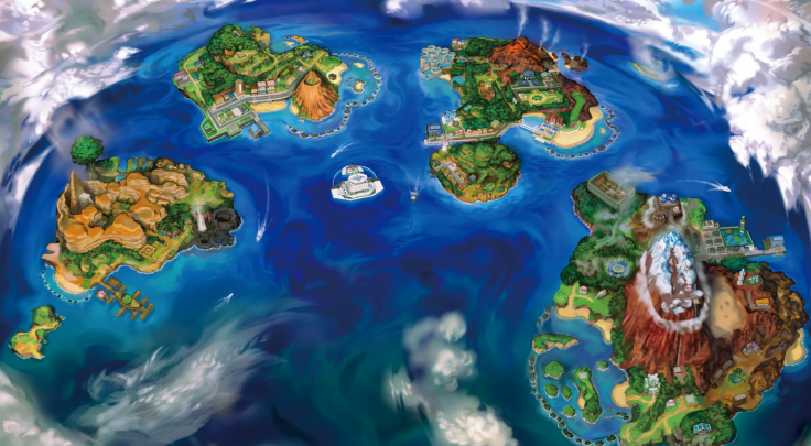 Pokemon Sun and Moon Alola Region map