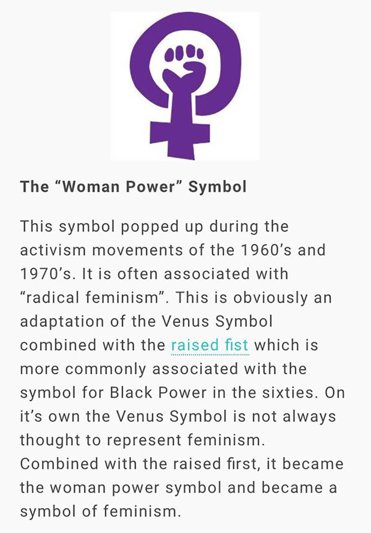 Woman power symbol
