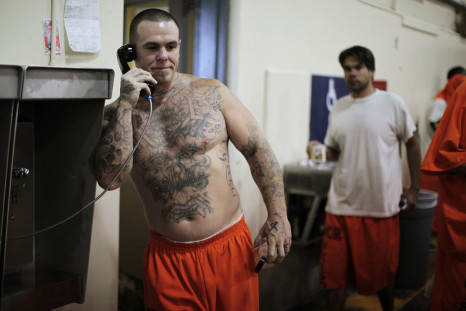 Prison inmates use the phone