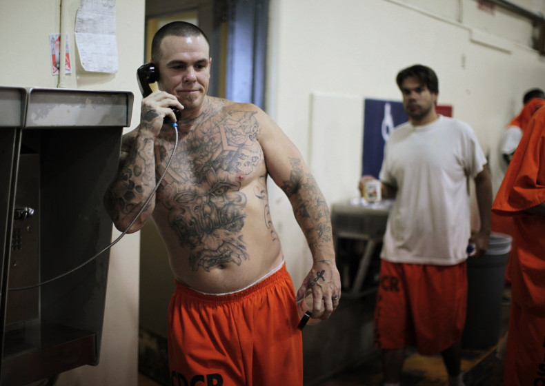 Prison inmates use the phone