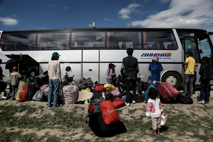 Syrian refugees near Greece