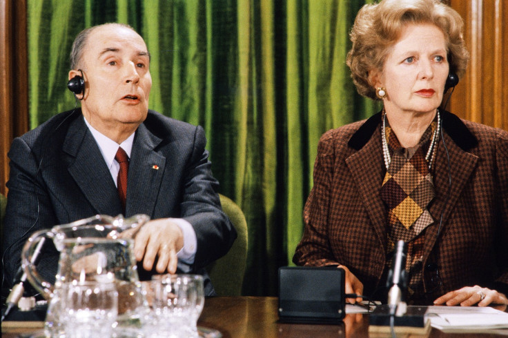 Francois Mitterrand and Margaret Thatcher