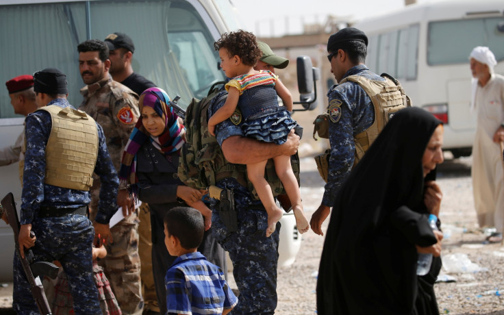 Civilians flee falluja