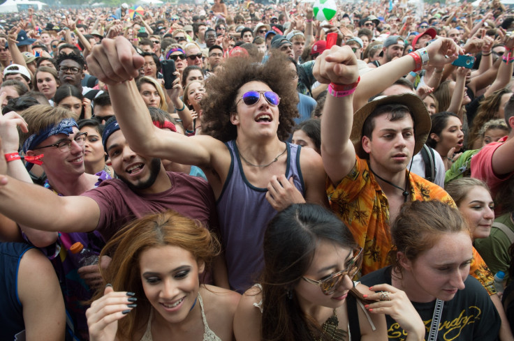 Music festival crowd