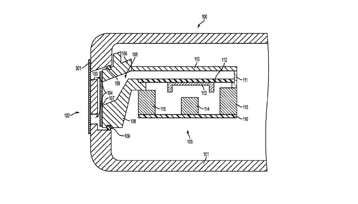 Apple water resistant headphone port patent
