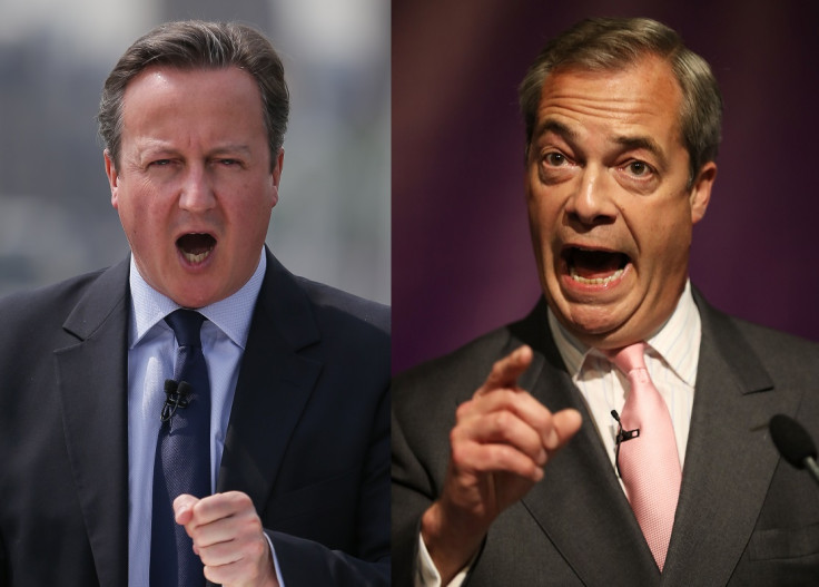 David Cameron and Nigel Farage EU debate