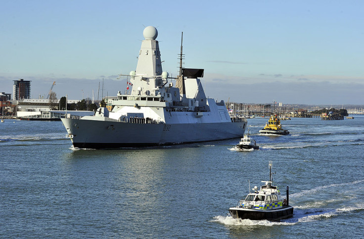 New British Royal Navy destroyer HMS Daring, the first of the Royal Navy's new Type 45 destroyers, leaves the southern English harbour of Portsmouth