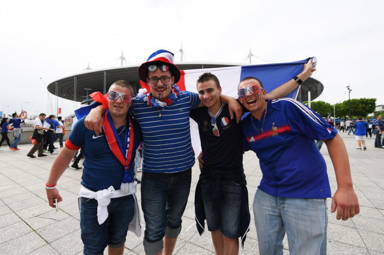 France fans before the game in Paris