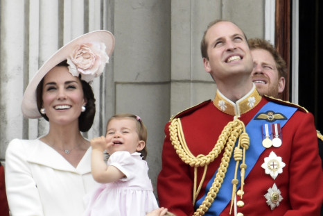 Catherine, Duchess of Cambridge holding Princess Charlotte