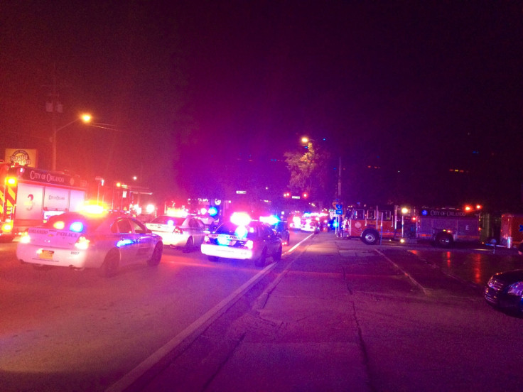 Police cars outside Pulse Orlando