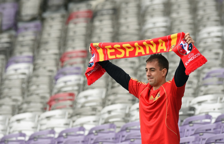 A Spanish fan before kick-off