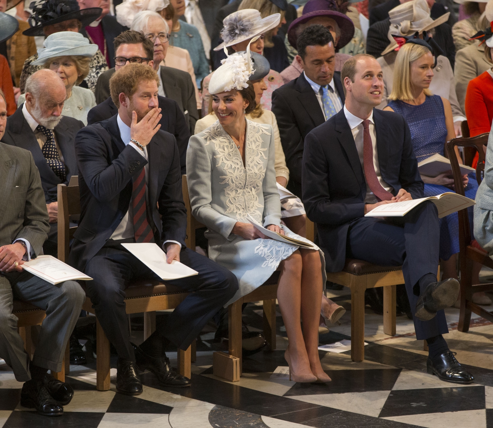 One is amused: Prince Harry and Kate Middleton echo ...