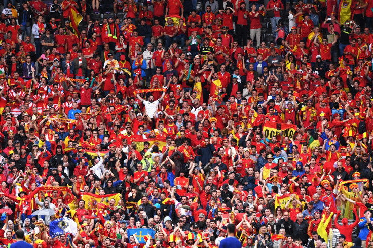 The Spanish fans in Toulouse.