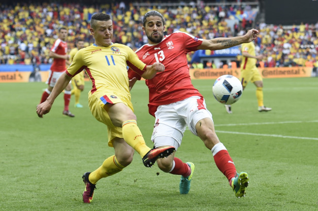 Rodriguez (right) challenges for the ball Rodriguez (right) challenges for the ball