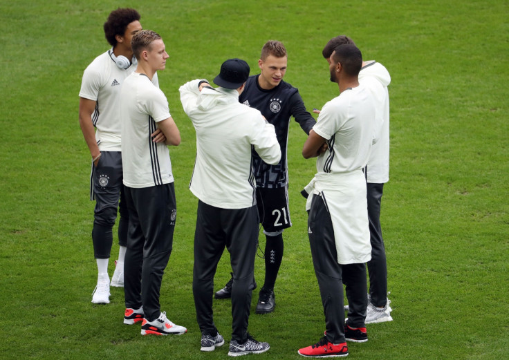 German players before kick off