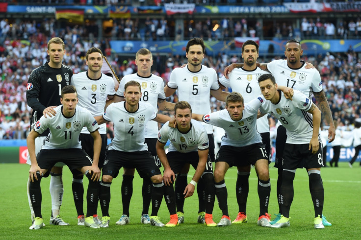 The Germans before kick off